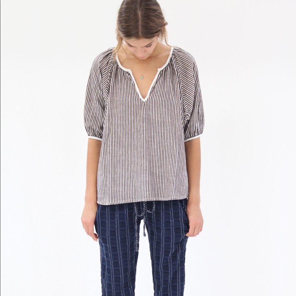 Ace & Jig Reversible Meadow top in Rail